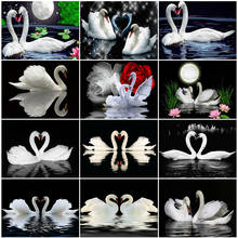 Evershine pintura de diamante de animal imagem de strass, bordado de cisne, ponto de cruz, mosaico, perfuração completa, artesanato quadrado 2024 - compre barato