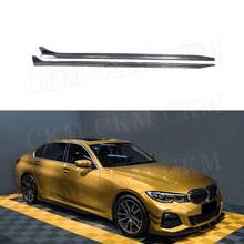 Dry Carbon Fiber Side Skirts For BMW 3 Series G20 2019 2020 Door Bumper Lip Aprons Car Styling 2024 - buy cheap