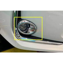 Estilo do carro da frente nevoeiro quadro lâmpada luz vara ABS Chrome tampa guarnição capa quadro painel 2 peças Para Toyota Corolla altis 2019-2020 2024 - compre barato