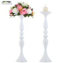 12PCS Metal Candle Holders Flower Vase/Stand Candlestick White Candle Holder Floor Vase Candelabra Wedding/Table Centerpieces 03 2024 - buy cheap