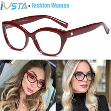 IVSTA-gafas graduadas con montura de flor para mujer, anteojos para miopía, Estilo Vintage ovalado, Ojo de gato, 06265 2024 - compra barato