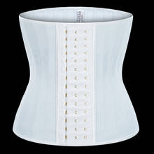 Entrenador de cintura de látex para mujer, faja adelgazante de 25 huesos de acero, cinturones de Control, moldeadores de abdomen, ropa moldeadora, color blanco, XXS-6XL 2024 - compra barato