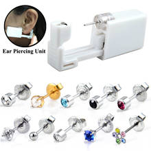 1PC Disposable Ear Piercing Units 316l Surgical Steel Sterilized With CZ Crystal Earring Stud Body Piercing Jewelry Gun Tools 2024 - buy cheap