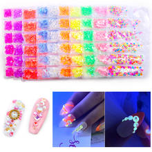 1440Pcs Luminous Crystal Rhinestones with Mixed Sizes Round Flatback Fluorescent Rhinestones For Nails 2024 - buy cheap