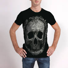 2021 New Oversized T Shirt For Men Casual Short Sleeve Hip Hop Skull Print Plus Size Tee Shirt Pullover Mens T-shirt Top 2024 - buy cheap