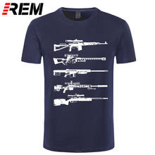 Camiseta masculina rem de manga curta, camiseta para homens rifles de justiça, camiseta retrô de gola o, camisetas por atacado 2024 - compre barato