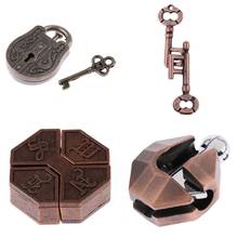 4pcs Classic Lock Puzzles Brain Teaser Christmas Toy Gift For Kids Children 2024 - buy cheap