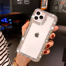 DIY Glitter Bling Rhinestone frame Case For Motorola G9 Play G8 Power Lite E7 E6S C X4 G 5G Plus Stylus One Macro Hyper Fusion 2024 - buy cheap