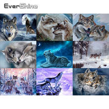 Evershine Diamond Painting Animals Wolf Full Drill Square Pictures Of Rhinestones Diamond Mosaic Cross Stitch Embroidery Crystal 2024 - buy cheap