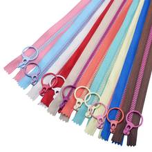 10 colors Mix 3# resin zipper 15-35cm Candy colors zippers round Lifting Ring zipper slider for DIY Tailor Sewing Bag garment 2024 - buy cheap