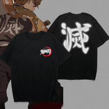 Camiseta masculina de algodão, modelos kimetsu no yaiba agatsuma zenitsu kamado tanjirou 2024 - compre barato