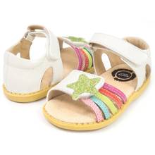 Livie & luca sandálias de marca, sandálias de couro genuíno para crianças, sapatos para crianças floridas, plataforma de criança 2024 - compre barato