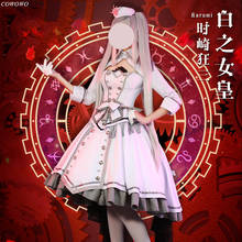 ¡Anime! Date A Live Tokisaki Kurumi, la reina de blanco, vestido Noble, uniforme encantador, disfraz de Cosplay, traje de fiesta de Halloween para mujer 2024 - compra barato