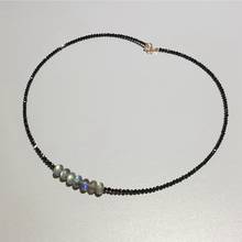 Lily Jewelry Aurora Labradorite Black Spinel 925 Sterling Silver Gold Color Necklace Delicate Jewelry Drop Shipping 2024 - buy cheap