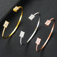 GODKI, весенний трендовый роскошный Штабелируемый массивный браслет для женщин, Свадебный полный кубический циркон, Кристалл CZ Дубай, серебряные браслеты 2019 2024 - купить недорого