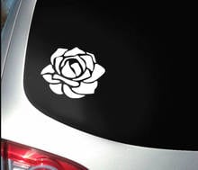 Um florescimento rosa flor vinil adesivos de carro e gráficos para carro traseiro pára-brisa logotipo removível fa296 2024 - compre barato