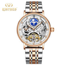 KINYUED Tourbillon Watches Mechanical Automatic Watch Men Sports Clock Self Winding Wristwatch Steel Business Moon Reloj Hombre 2024 - buy cheap