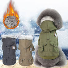Dog Clothes Thicken Warm Dog Military Jacket Coat Terrier Clothes Hoodie For Dogs Pets Winter Overalls S-XXL 2024 - buy cheap