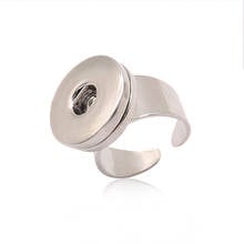 Metal 18mm botão snap jóias diy anel ajustável nf5231 2024 - compre barato