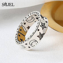 New Fashion Happy Smiling Face Open Rings for Women Vintage Wedding Engagement Ring Hip hop Geometric Jewelry Ring Best Gifts 2024 - buy cheap