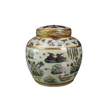 Chenghua mobiliário caseiro de porcelana antiga, mobiliário para o lar com ouro azul e branco, padrão de pato mandarim 2024 - compre barato