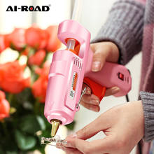AI-ROAD 70W/280W Hot Melt Mini Pink Glue Gun Professional Industrial Home DIY Repair Tools With 7/11MM Glue Sticks And Bag 2024 - buy cheap