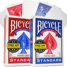 Baralho de cartas de mágica para bicicleta, cabeça em branco vermelha/azul para baralho, adereços especiais para fechar, truques de mágica para mágico 2024 - compre barato