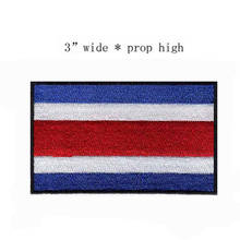 Costa Rica Iron On Embroidery Flag Patches Logos 3" Wide /Parches/Sticker On Clothes 2024 - buy cheap