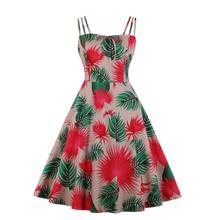 Summer sexy backless spaghetti female beach dress 2022 new cotton retro floral print dress S-4XL SP1058 2024 - buy cheap