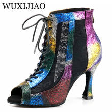 WUXIJIAO-zapatos de baile latino para mujer y niña, calzado de Tango y Salsa, para interior, deportivo, para baile de salón profesional 2024 - compra barato