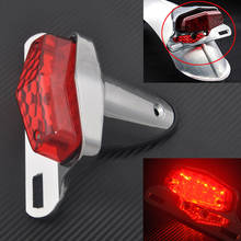 Luz trasera LED para motocicleta, lámpara de freno de cromo Universal, Retro, lente roja, para Harley, Honda, Yamaha, Cafe Racer 2024 - compra barato