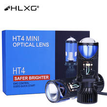 Mini lentes de led para farol de carro, lentes h4 de lm, lâmpada para farol de neblina com feixe alto/baixo para a mão esquerda, acionador lhd hlxg 2024 - compre barato