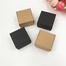 12pcs/Lot Many Color Kraft Paper Boxes 4x4x2.5cm For Bake Biscuits Packaging Handmade Container Storage Boxes Accept Customized 2024 - buy cheap