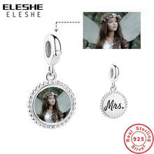 Eleshe authentic 925 prata esterlina mis balançar charme personalizado foto feita sob encomenda talão fino caber pulseira original jóias diy 2020 2024 - compre barato