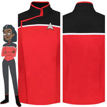 Disfraz de Star Trek para mujer, traje de la Temporada 1, chaqueta inferior, abrigo rojo, Cosplay, Halloween y Carnaval 2024 - compra barato
