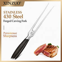 XINZUO 155mm Carving Meet Fork Kitchen Dining Tableware Premium 430 Stainless Steel with Ebony Handle Barbecue and Meat Forks 2024 - buy cheap