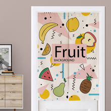 Fresh fruit Bedroom kitchen Curtains Home Decor Linen Door Curtain Customizable curtain geometry 2024 - buy cheap