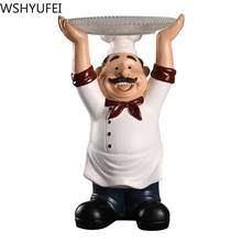 WSHYUFEI-figuritas de Chef de resina de 29cm, decoración creativa de mesa de restaurante para el hogar, adorno en miniatura para personas, artesanía de escritorio de oficina 2024 - compra barato