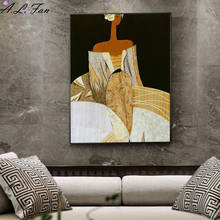 Goddess cartoon canvas painting abstract modern poster and mural oil painting living room home decoration 2024 - buy cheap