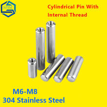 Internal Thread Cylindrical Pin Inner Tooth Pin Locating Pin Internal Thread Cylindrical Dowel Pin M6/M8 304 Stainless Steel 2024 - buy cheap