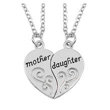 2021 Popular Mother And Daughter Love Heart Letters Necklace Creative Stitching Pendant Necklace Jewelry For Mother's Day Gifts 2024 - buy cheap