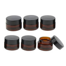 6Pcs Cosmetic Containers Glass Jars Amber Glass Vials Face Cream 15g/20g/30g 2024 - buy cheap