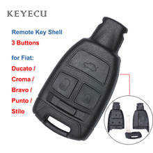 Keyecu Replacement Remote Car Key Shell Case 3 Buttons for Fiat Bravo Croma Ducato Punto Stilo (Shell Only) 2024 - buy cheap