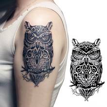 7 дизайнов водонепроницаемые временные тату наклейки на руку большая сова тату наклейки флэш-тату поддельные татуировки для мужчин и женщин 2024 - купить недорого