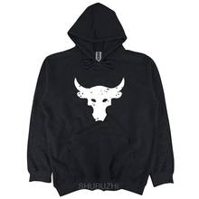 Dwayne Johnson Brahma Bull Tattoo Black hooded Cartoon hoody men Unisex Fashion hoodie free shipping funny sweatshirt sbz3446 2024 - buy cheap