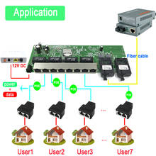 Conmutador Ethernet de fibra óptica, conmutador Ethernet de 10/100/1000M, 8 RJ45 UTP y 2 SC, placa de puerto de fibra SFP3KM 2024 - compra barato
