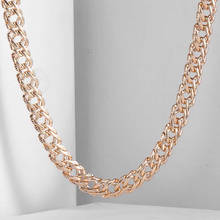 Fashion 7mm Womens Mens Necklace 585 Rose Gold Filled Hammered Venitian Link Chain Necklace Jewelry 20inch 24inch DCN08 2024 - buy cheap