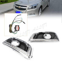 Luz de circulação diurna do diodo emissor de luz, par luz de pisca da névoa de drl para chevy malibu 2013 2014 13-14 novo 2024 - compre barato