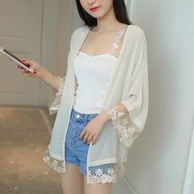 2022 Cotton and Linen Sun Protection Clothing Thin Cardigan Shawl Coat Anti-ultraviolet Chiffon Air Conditioning Shirt Y131 2024 - buy cheap