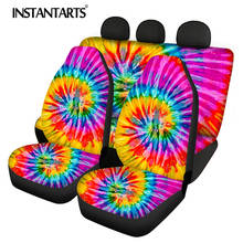 INSTANTARTS Color Tie Dye Pattern Comfortable Car Seat Cover Front and Back Automobile Seat protector Washable Car Seat Cushion 2024 - buy cheap